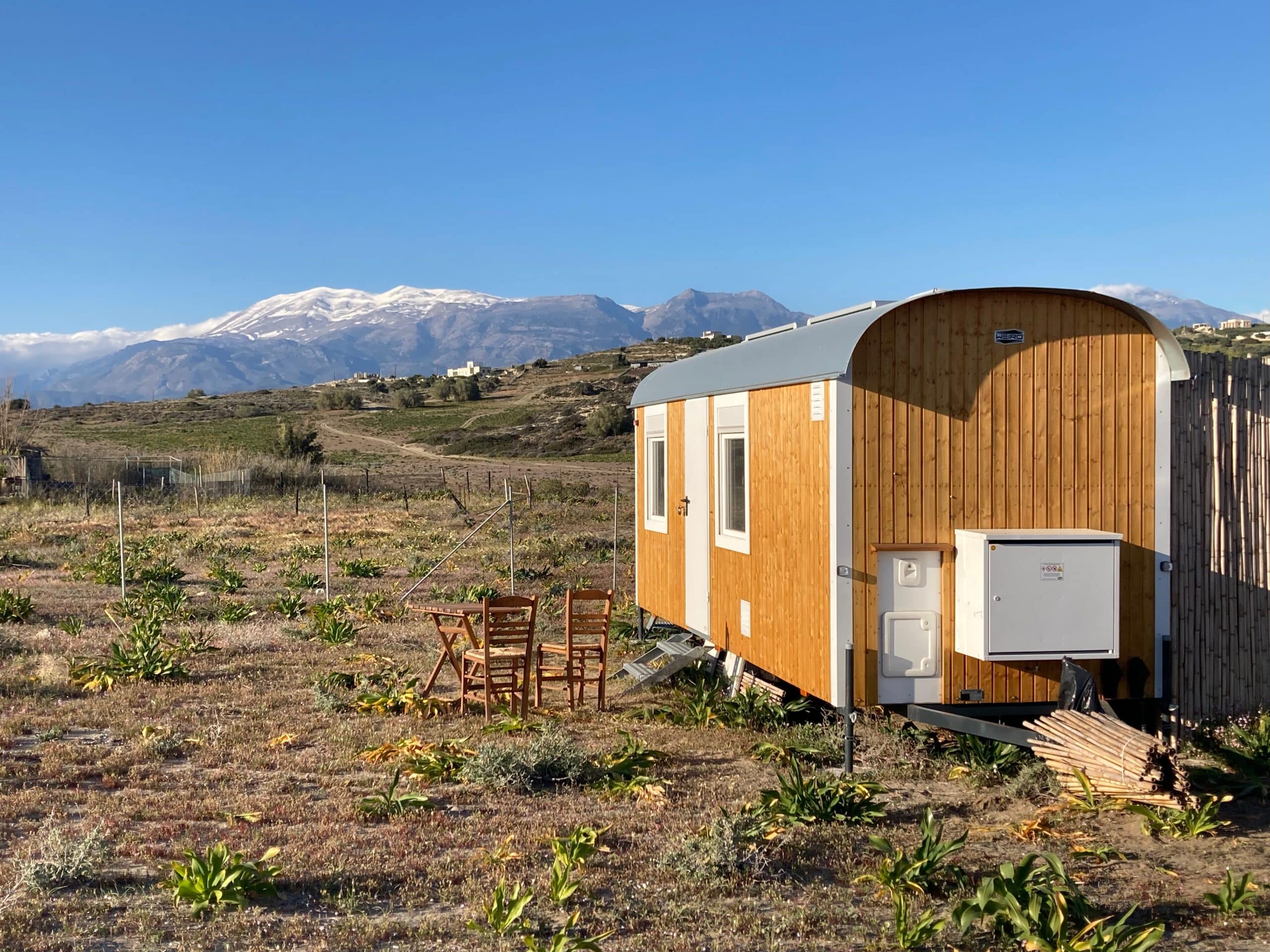Bauwagen auf Kreta mit tollem Ausblick